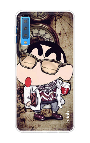 Nerdy Shinchan Soft Cover for Samsung A7 2018