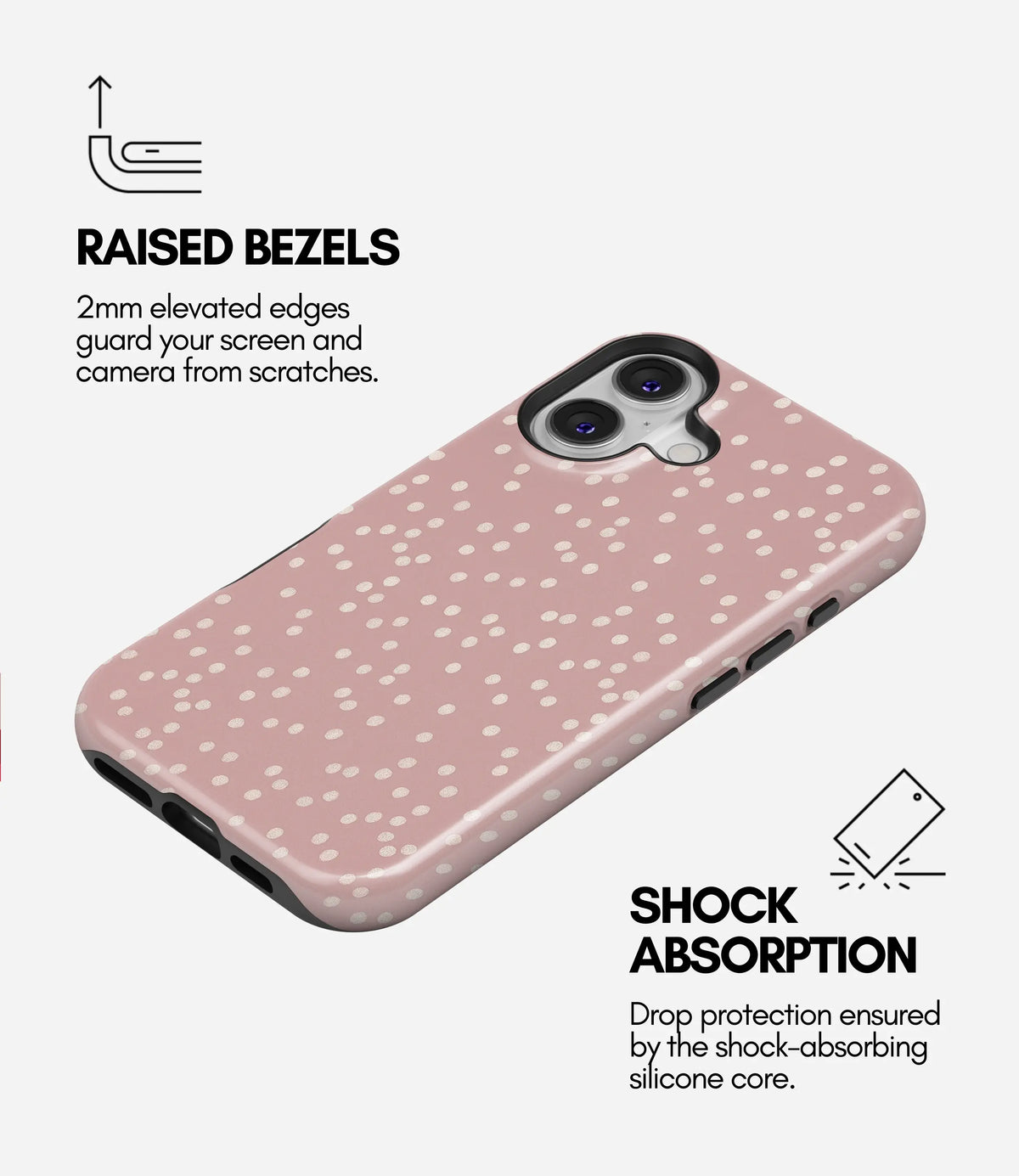Blush Pop Premium Tough Shining Phone Case (Double Layer) Available For All iPhone Models