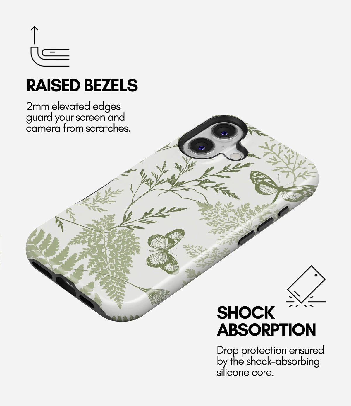 Botanic Breeze Premium Tough Shining Phone Case (Double Layer) Available For All iPhone Models