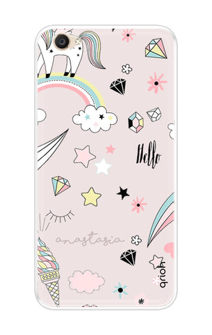 Unicorn Doodle Soft Cover For Vivo Y55s