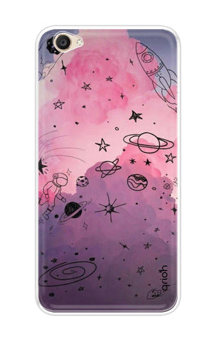 Space Doodles Art Soft Cover For Vivo Y55s
