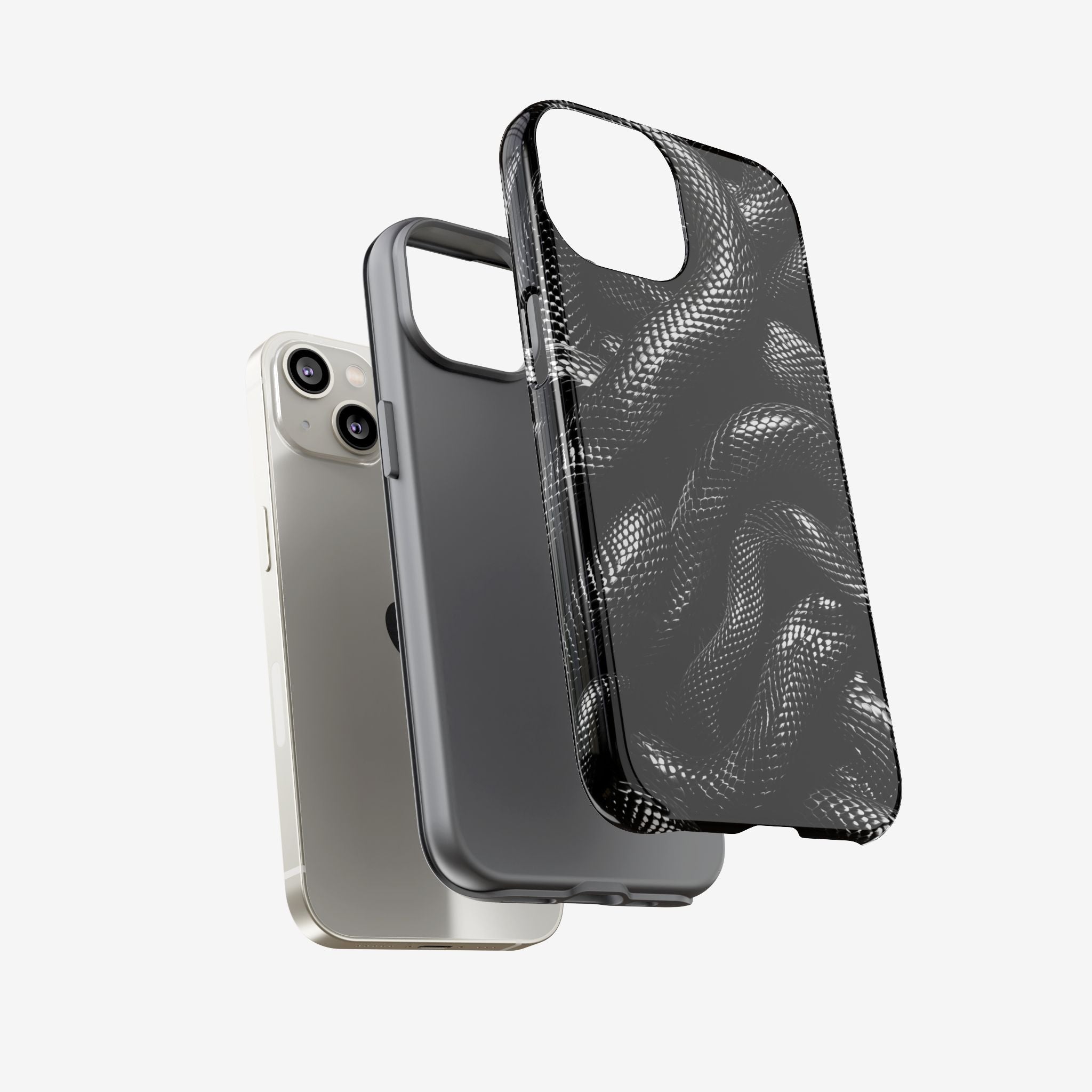 Black Snakes Premium Tough Shining Phone Case (Double Layer) Available For All iPhone Models