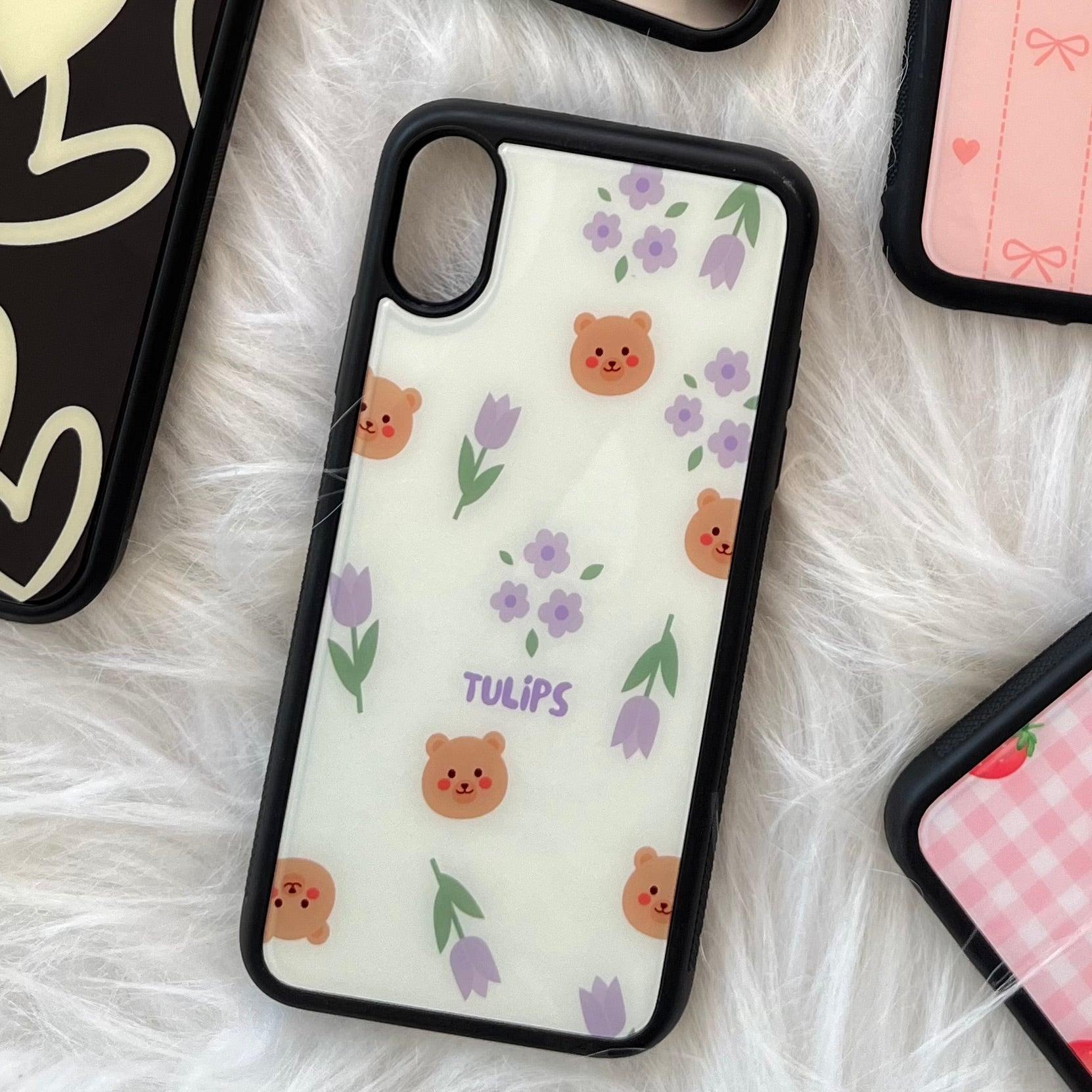 Tulips & Bear Glass Case - Case On