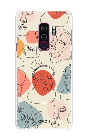Abstract Faces Soft Cover for Samsung S9 Plus