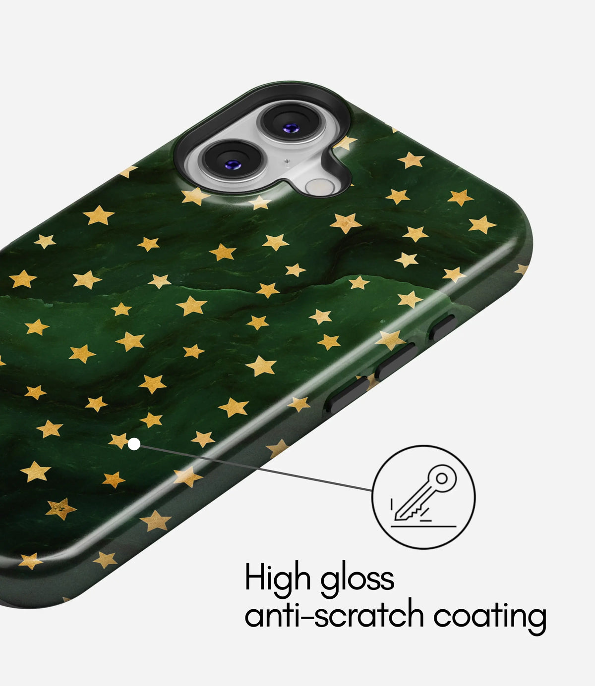 Celestial Emerald Premium Tough Shining Phone Case (Double Layer) Available For All iPhone Models