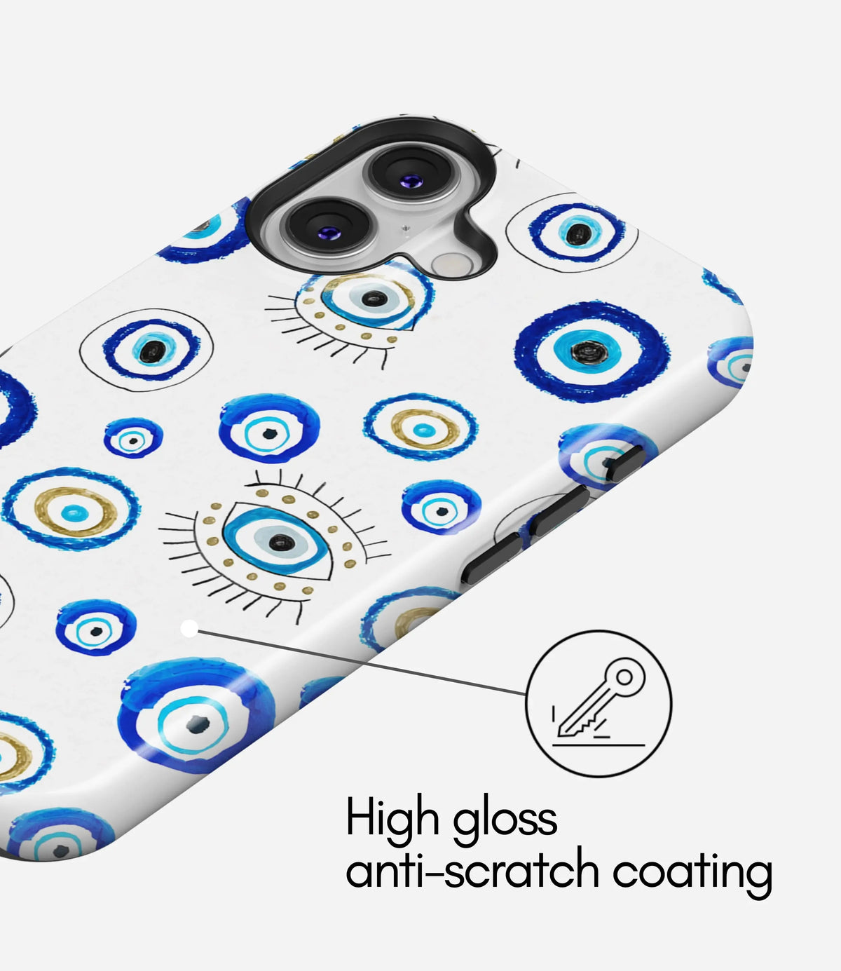 Nazar Drip Premium Tough Shining Phone Case (Double Layer) Available For All iPhone Models