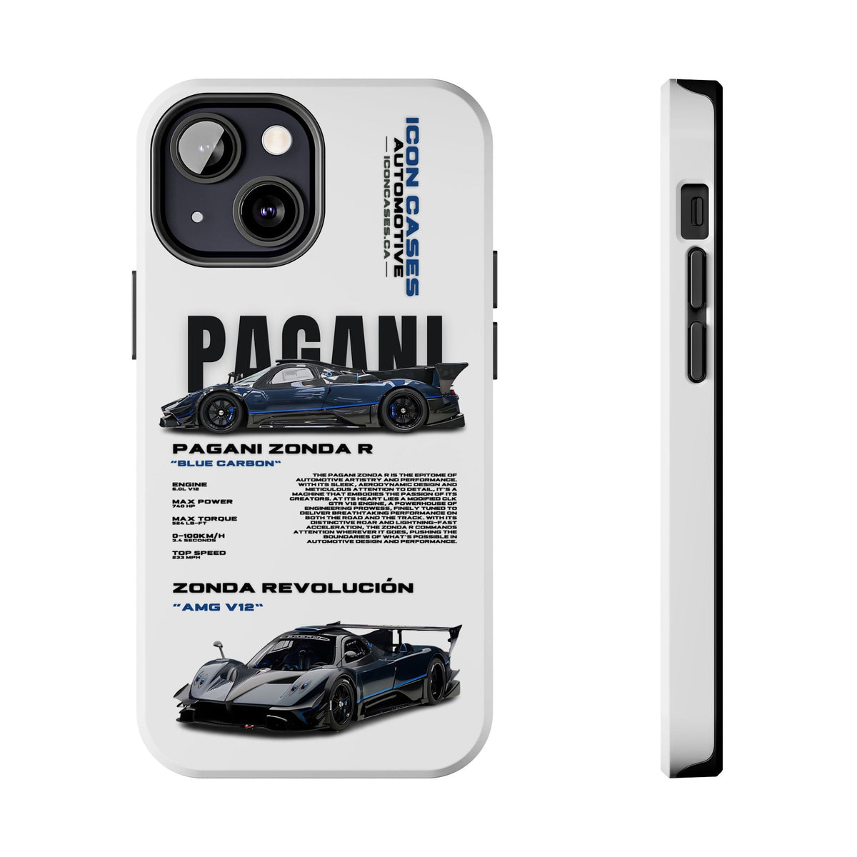 Pagani Zonda R White Premium Tough Shining Phone Case (Double Layer) Available For All iPhone Models