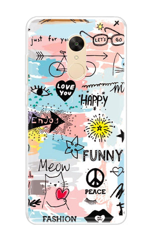 Happy Doodle Soft Cover for Redmi Note 5