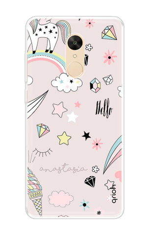 Unicorn Doodle Soft Cover For Redmi Note 5