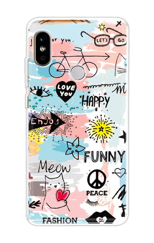 Happy Doodle Soft Cover for Redmi Note 5 Pro