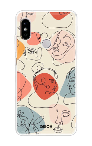 Abstract Faces Soft Cover for Redmi Note 5 Pro