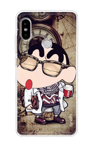 Nerdy Shinchan Soft Cover for Redmi Note 5 Pro