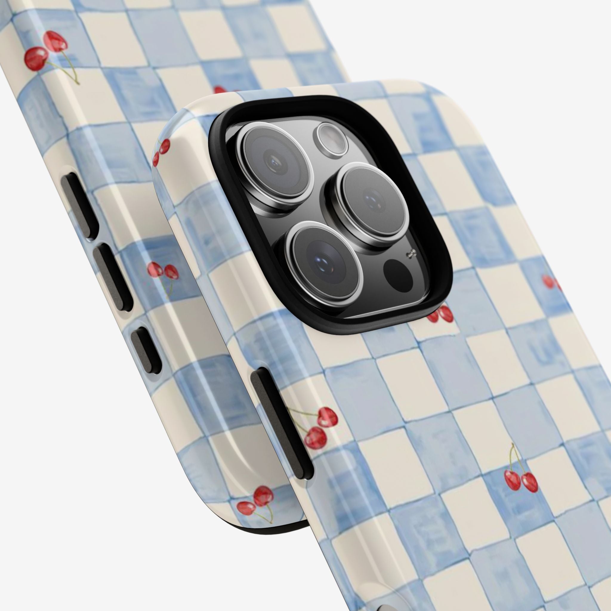Cherry Check Tough Case  Available For All iPhone Models