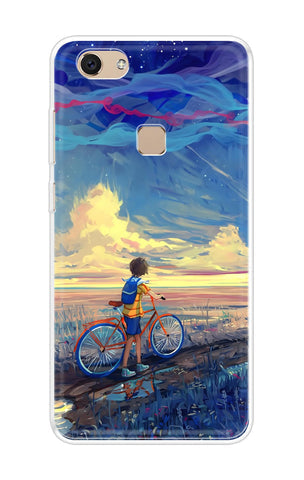 Riding Bicycle to Dreamland Soft Cover for Vivo V7