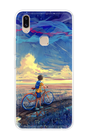 Riding Bicycle to Dreamland Soft Cover for Vivo V9