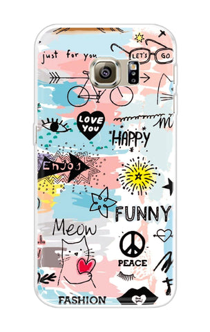 Happy Doodle Soft Cover for Samsung S6 Edge