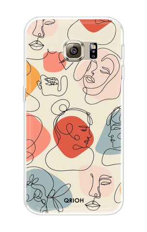 Abstract Faces Soft Cover for Samsung S6 Edge