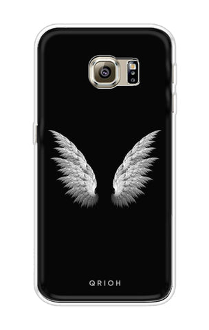 White Angel Wings Soft Cover for Samsung S6 Edge