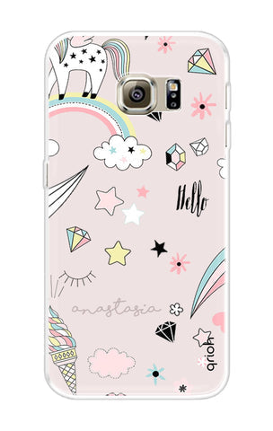 Unicorn Doodle Soft Cover For Samsung S6 Edge