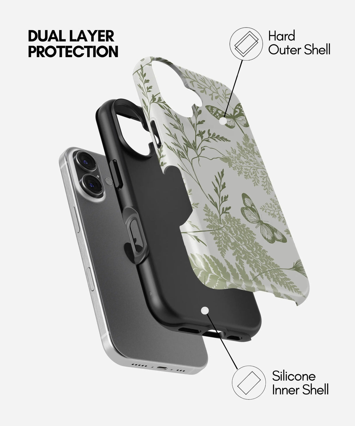 Botanic Breeze Premium Tough Shining Phone Case (Double Layer) Available For All iPhone Models