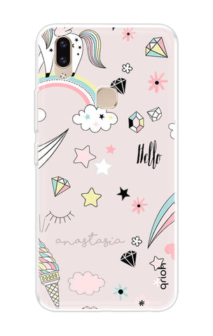 Unicorn Doodle Soft Cover For Vivo V9 Youth