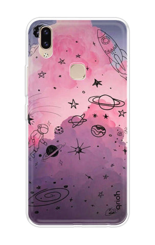 Space Doodles Art Soft Cover For Vivo V9 Youth