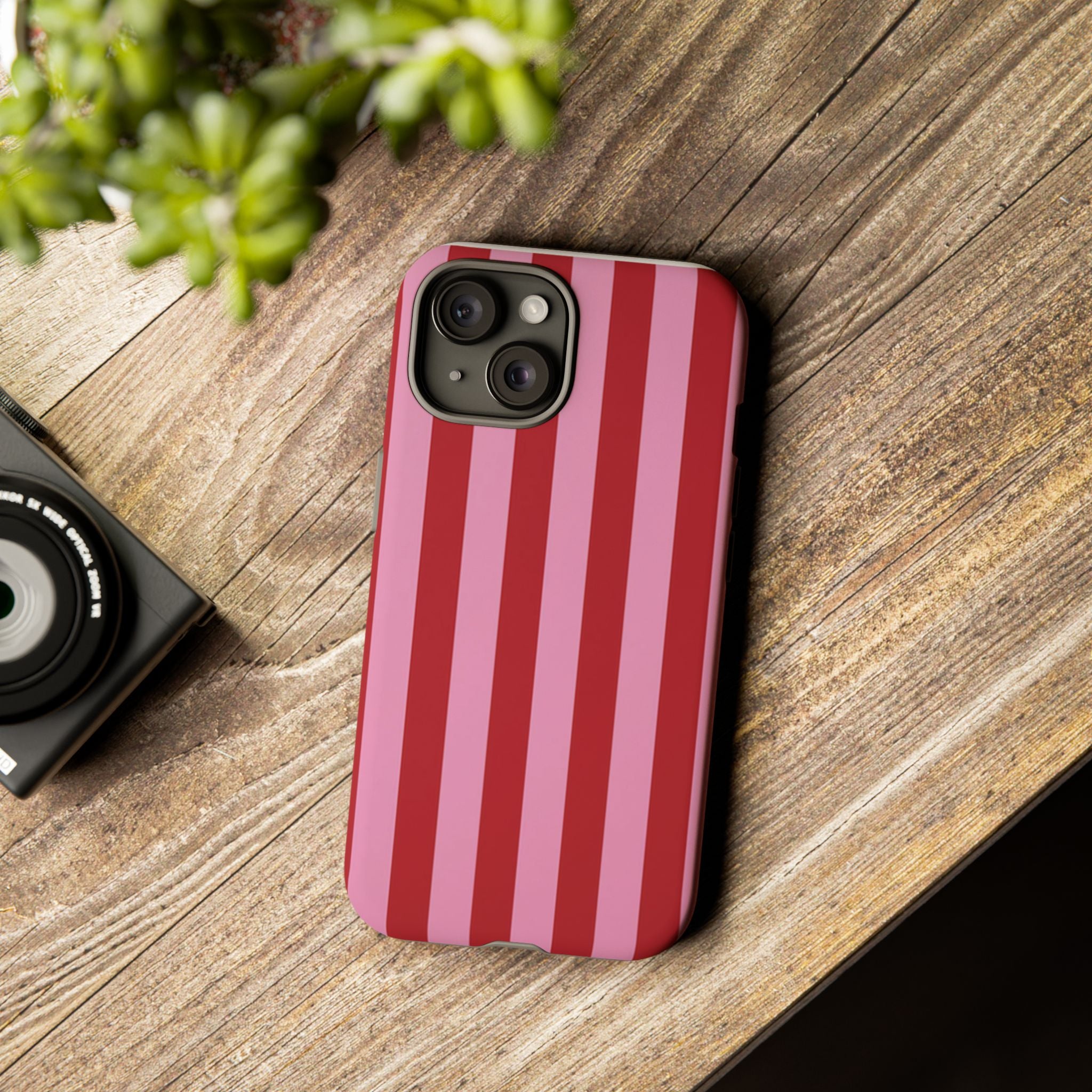 Pink Stripes Tough Case  Available For All iPhone Models
