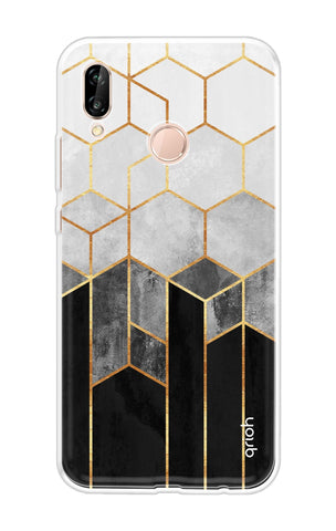 Hexagonal Pattern Soft Cover for Huawei P20 Lite