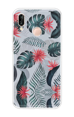 Retro Floral Leaf Soft Cover for Huawei P20 Lite