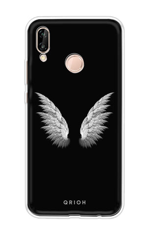 White Angel Wings Soft Cover for Huawei P20 Lite
