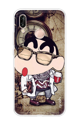 Nerdy Shinchan Soft Cover for Huawei P20 Lite
