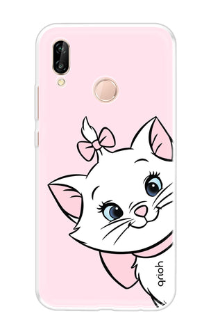 Cute Kitty Soft Cover For Huawei P20 Lite