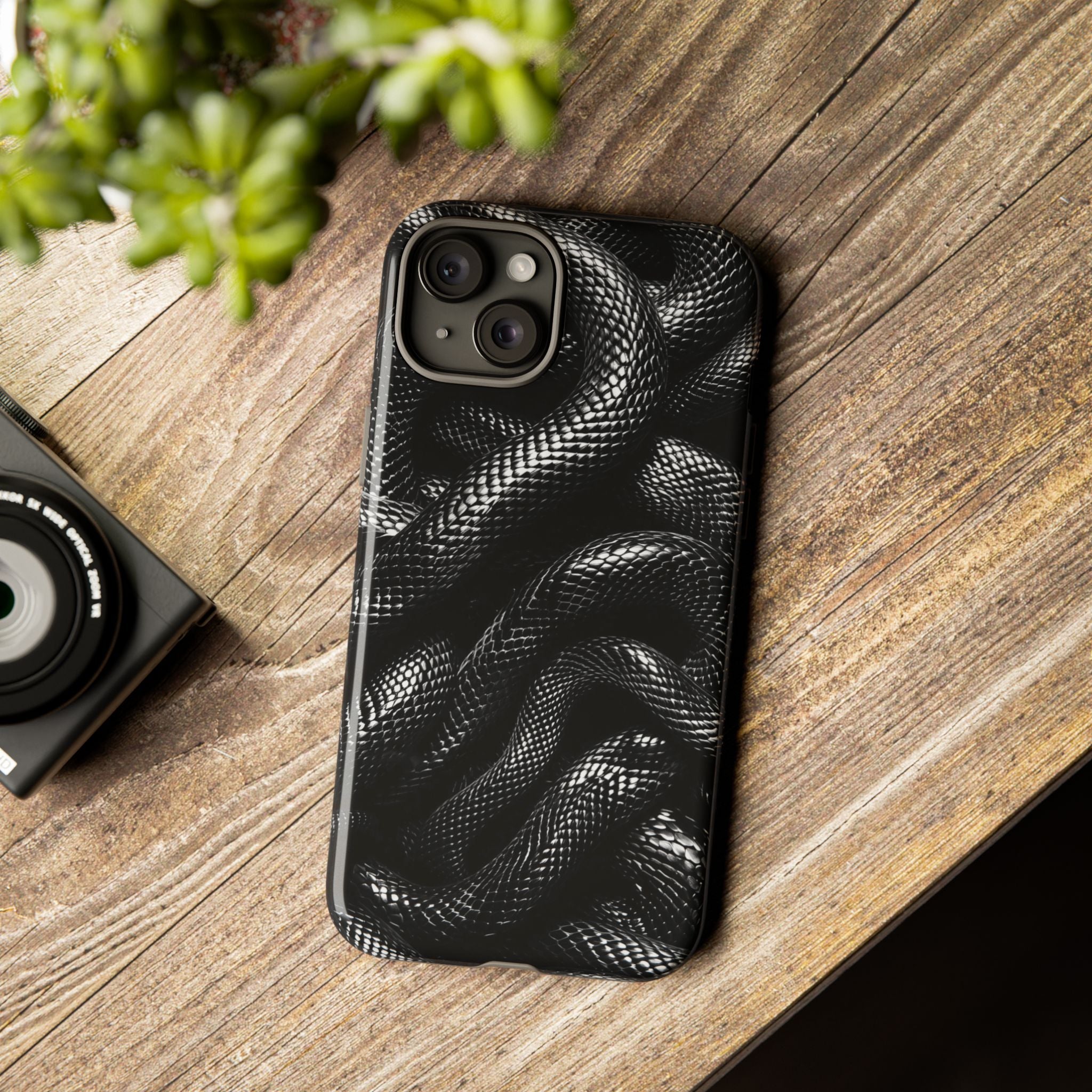 Black Snakes Premium Tough Shining Phone Case (Double Layer) Available For All iPhone Models