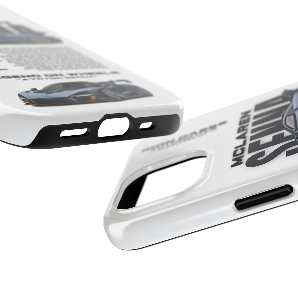 McLaren Senna White Premium Tough Shining Phone Case (Double Layer) Available For All iPhone Models