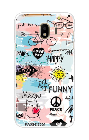 Happy Doodle Soft Cover for Samsung J4