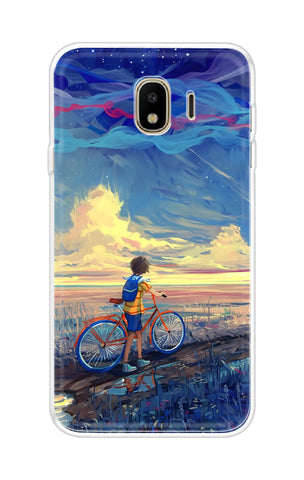 Riding Bicycle to Dreamland Soft Cover for Samsung J4