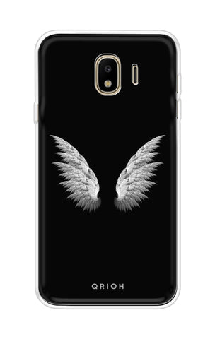 White Angel Wings Soft Cover for Samsung J4