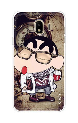 Nerdy Shinchan Soft Cover for Samsung J4