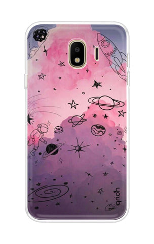 Space Doodles Art Soft Cover For Samsung J4