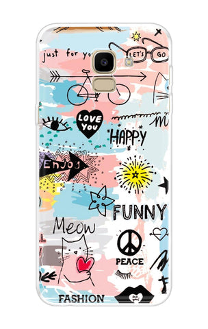 Happy Doodle Soft Cover for Samsung J6
