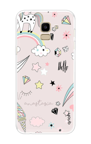 Unicorn Doodle Soft Cover For Samsung J6
