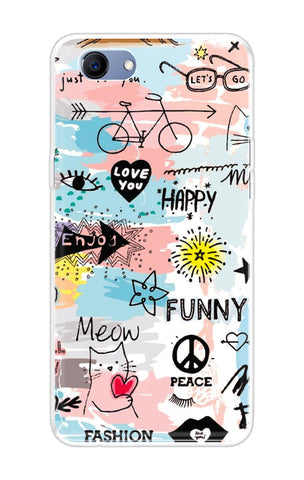Happy Doodle Soft Cover for Oppo Realme 1