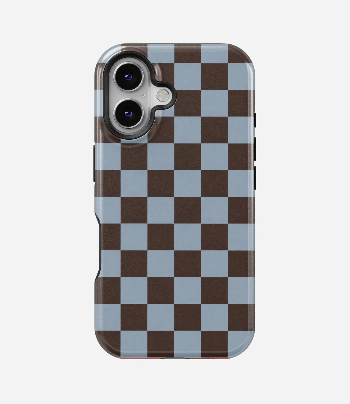 Mocha Sky Checker Premium Tough Shining Phone Case (Double Layer) Available For All iPhone Models