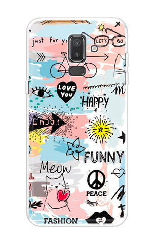 Happy Doodle Soft Cover for Samsung J8