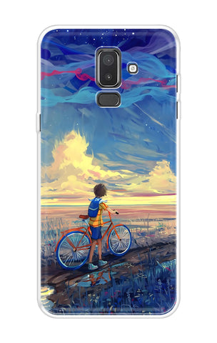 Riding Bicycle to Dreamland Soft Cover for Samsung J8