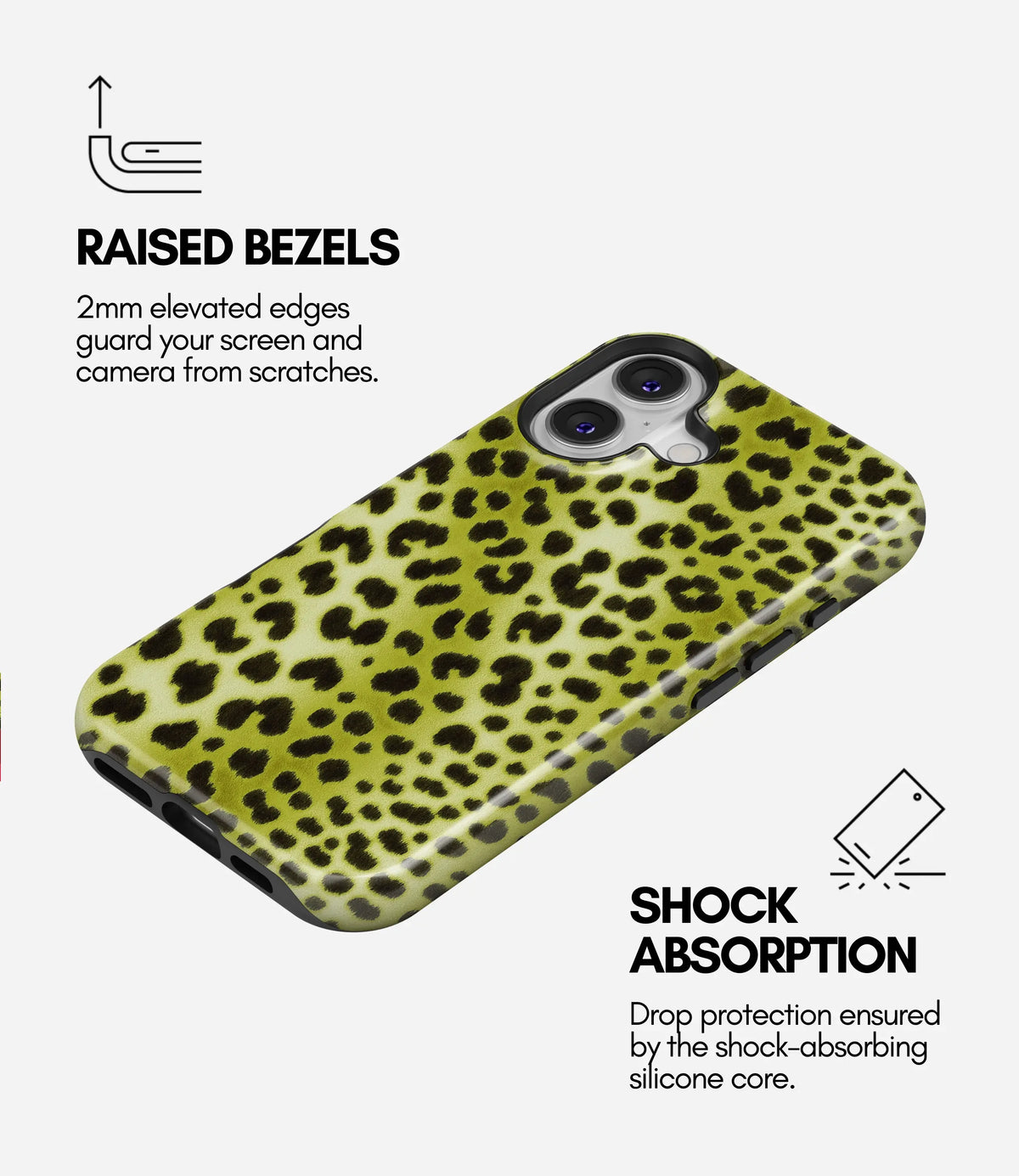 Neon Panther Premium Tough Shining Phone Case (Double Layer) Available For All iPhone Models