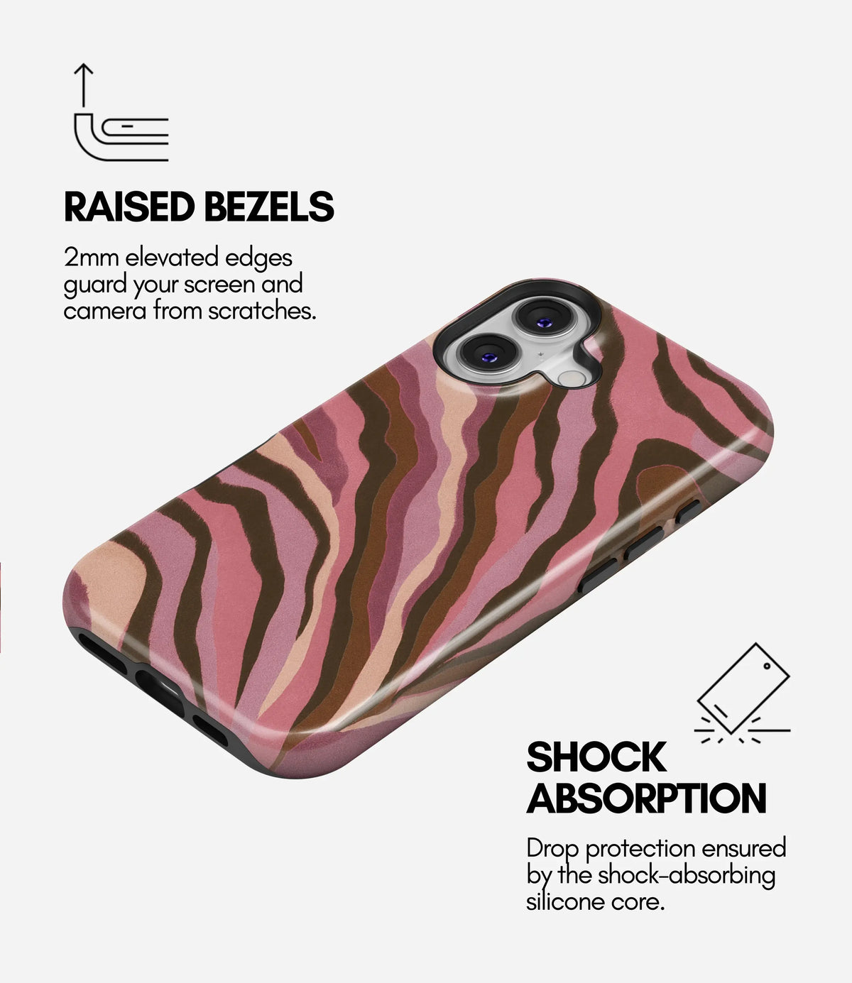 Wild Blush Premium Tough Shining Phone Case (Double Layer) Available For All iPhone Models