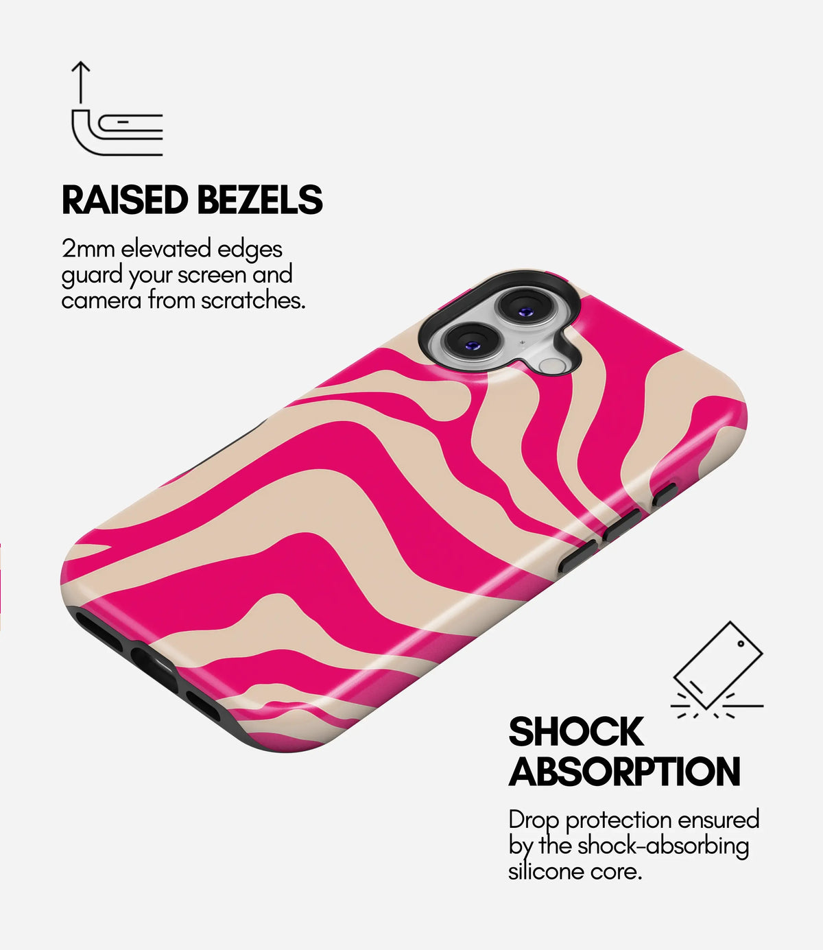 Electric Mirage Premium Tough Shining Phone Case (Double Layer) Available For All iPhone Models
