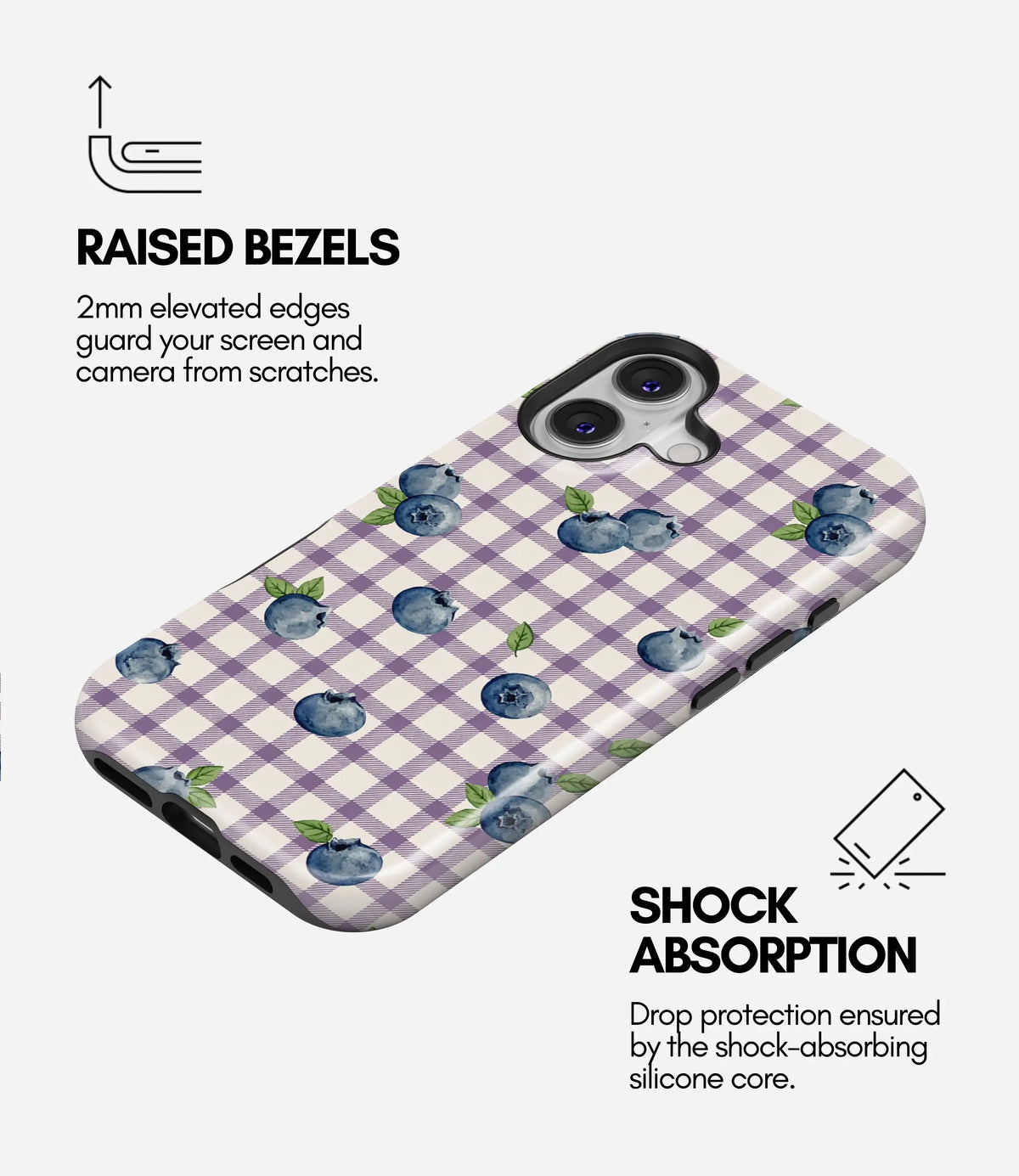 Berry Bliss Premium Tough Shining Phone Case (Double Layer) Available For All iPhone Models
