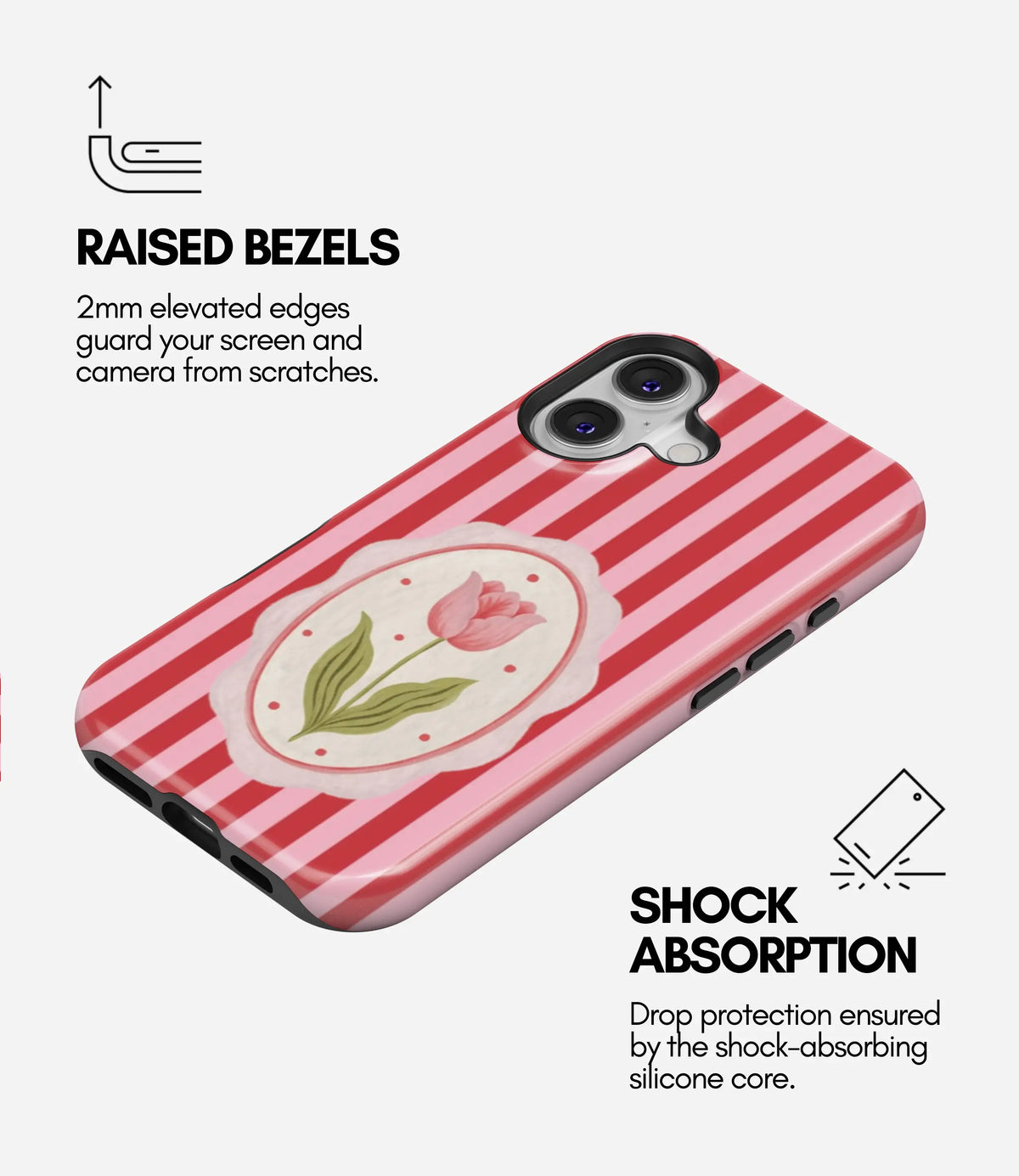 Scarlet Bloom Premium Tough Shining Phone Case (Double Layer) Available For All iPhone Models